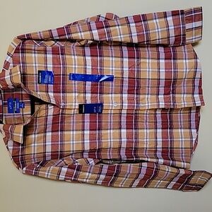 NWT Mens Apt.9 Untucked Fit Flannel Button Down Shirt